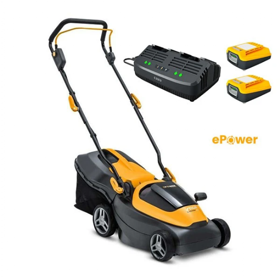 מכסחת דשא נטענת דחיפה 34 סמ קולקטור 136 + 2 סוללות 2 אמפר