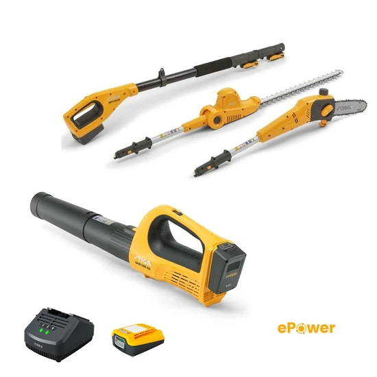 באנדל הגינה הקסומה מפוח וקומבי 100 + סוללה 4 אמפר ומטען